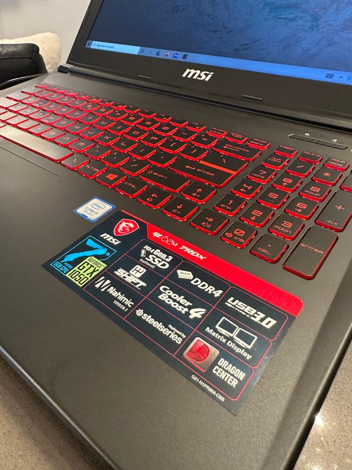 MSI Gaming Laptop-Core i5 QUAD/8GB RAM-1TB/NVIDIA GTX/STEELSERIES Keyboard - thelaptopshop.ca