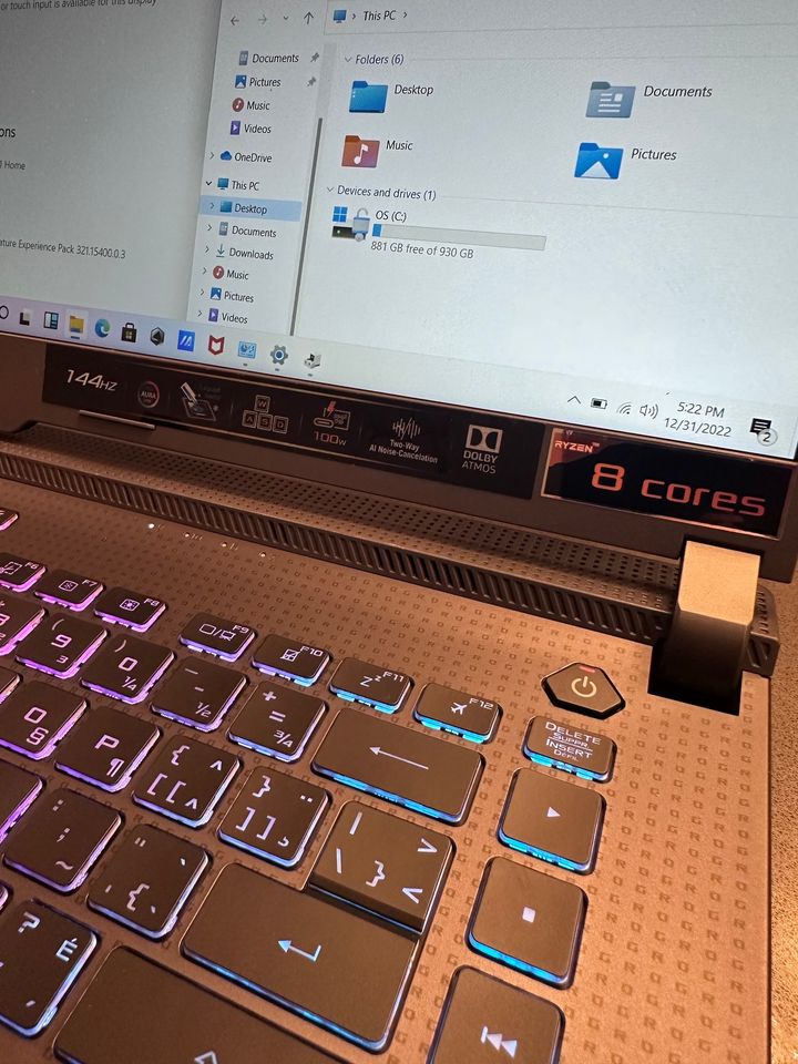 2022 ASUS ROG STRIX- 8 CORE/16GB /1 TB SSD/ NVIDIA GeForce RTX 3050/ 144Hz