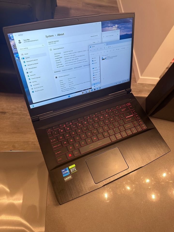 2022 MSI GF63 Thin 144Hz / 8 CORE Intel Core i7-11800H, 16GB RAM, 512GB SSD/ RTX 3050Ti / 