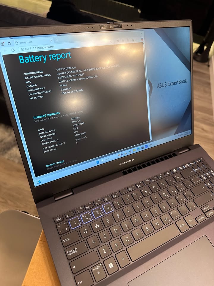 Late 2023-ASUS Expertbook B5 / 16" / Intel i5 13th Gen 12 CORE / 16GB / SSD / WIN 11 PRO
