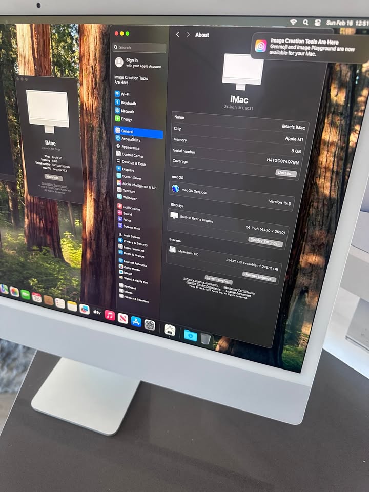 2021 Apple iMac 24" 4.5K Retina / M1 8 CORE / 256GB / 8GB