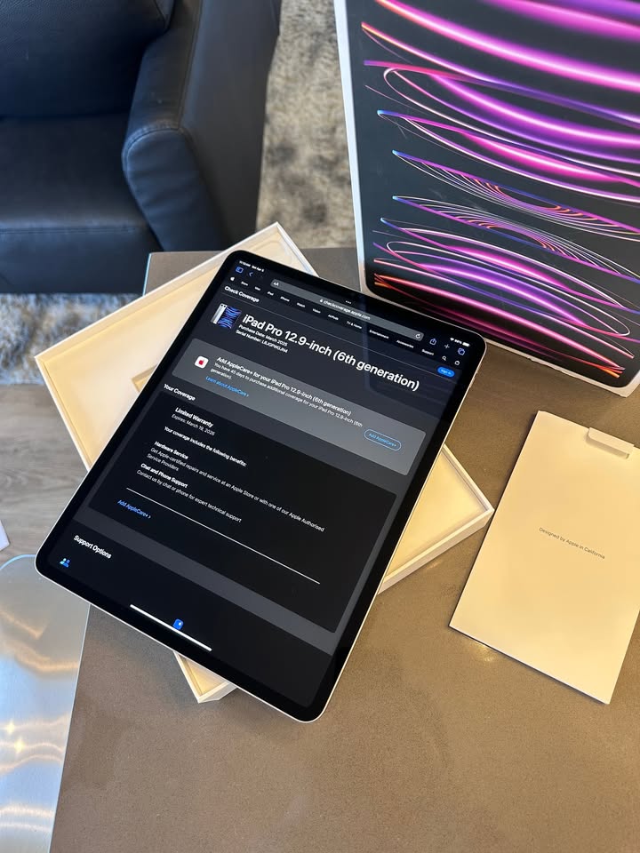 Apple iPad Pro 12.9" Wi-Fi M2 256GB WARRANTY March 2026 (6th Generation) 