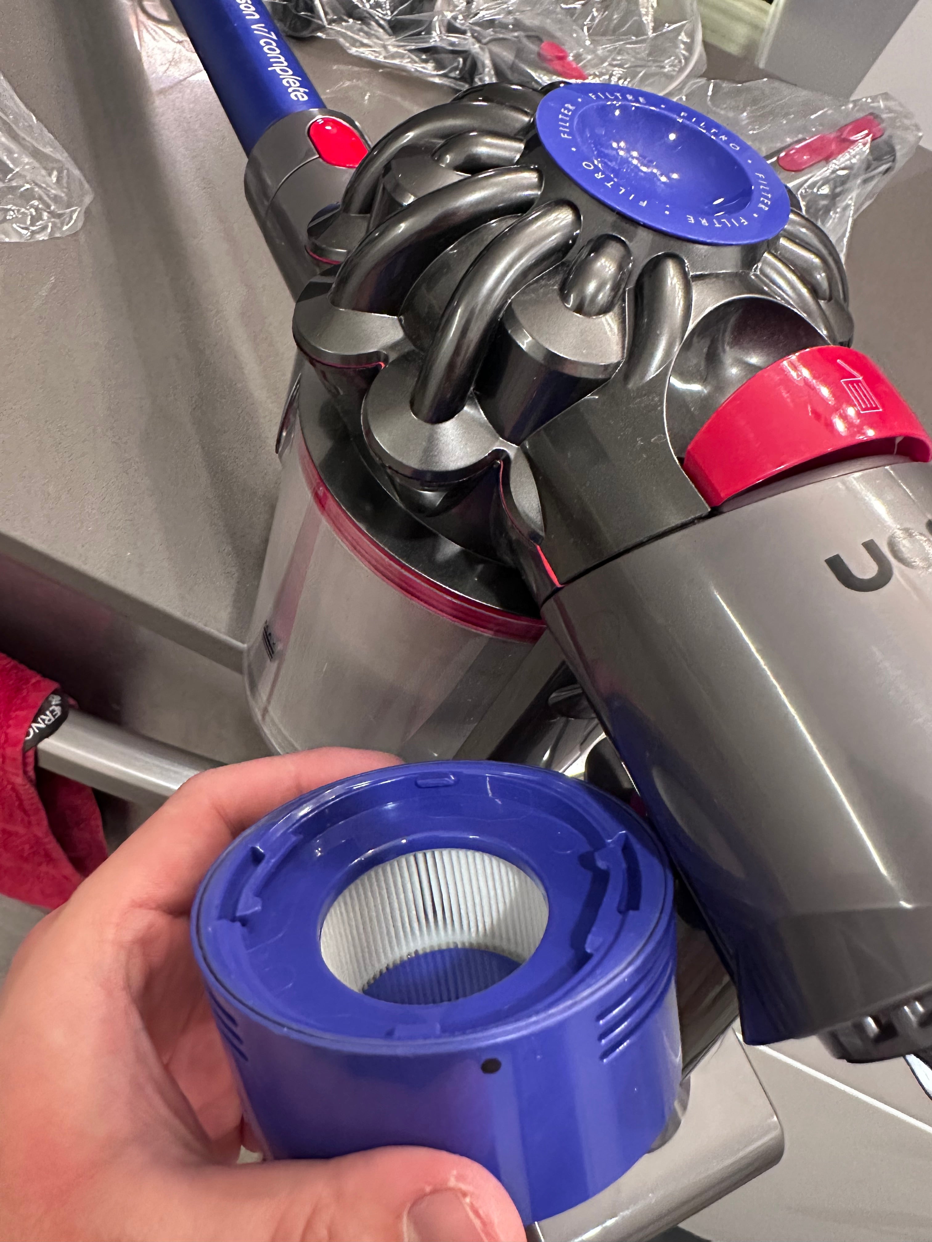 Dyson V7 Complete Cordless Stick Vacuum - Iron/ Blue