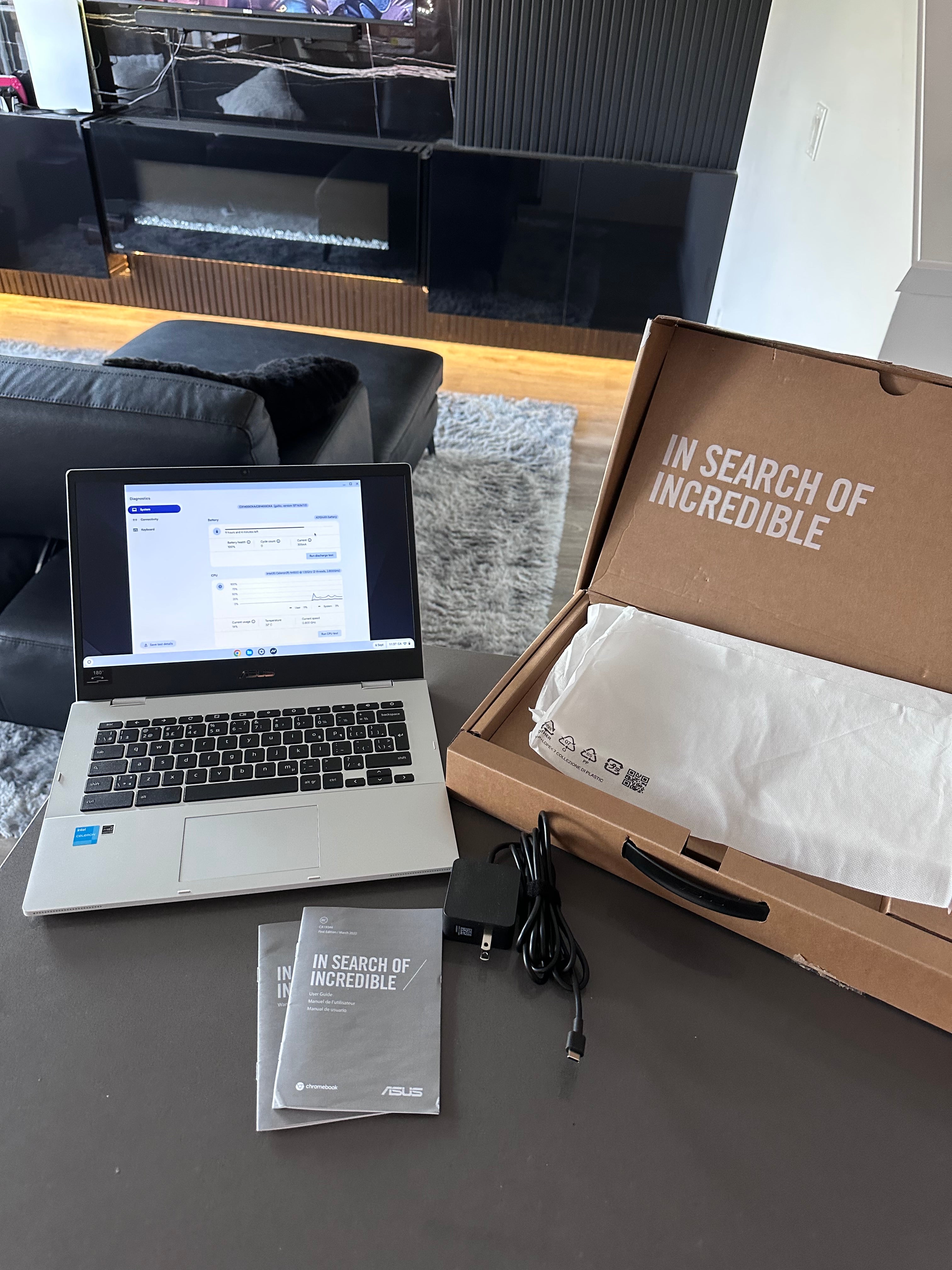 2024 Asus Chromebook, 14" FHD NanoEdge Display, Intel DUAL Core