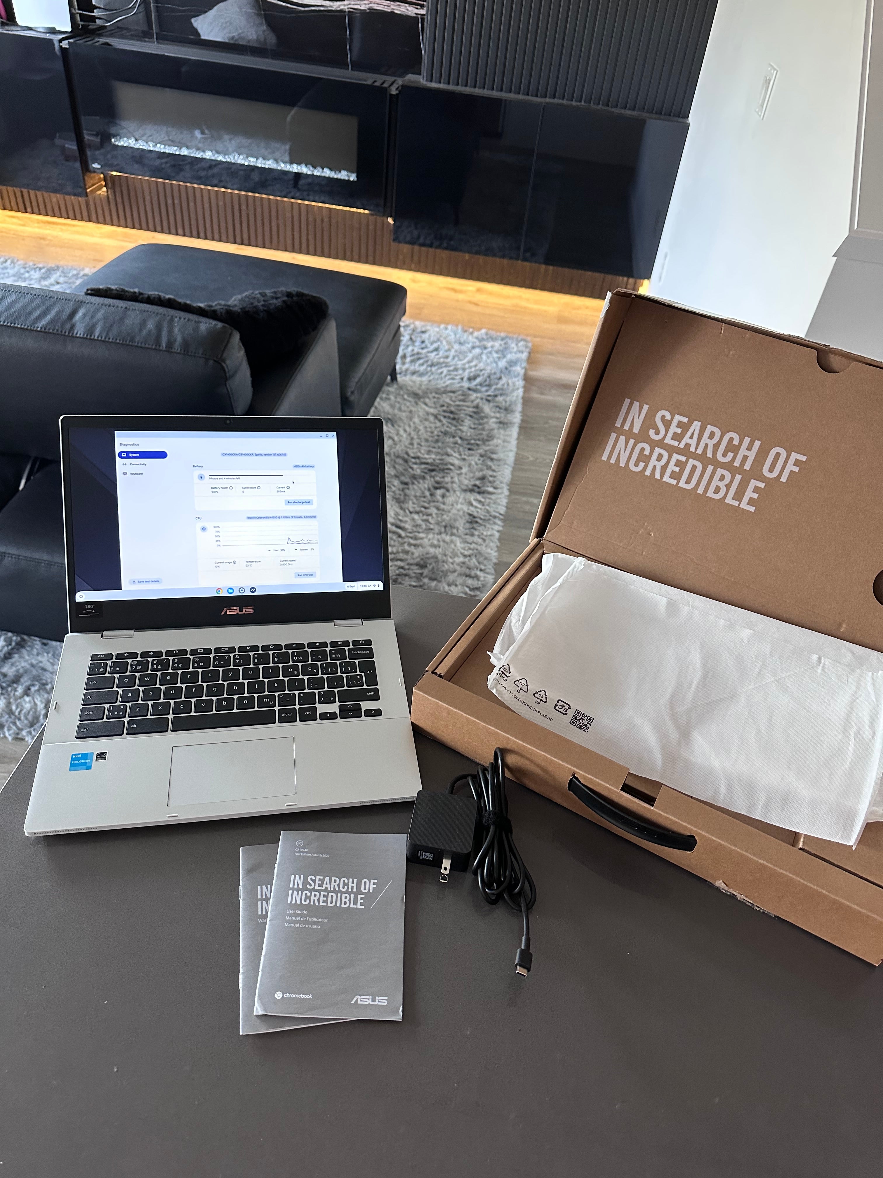 2024 Asus Chromebook, 14" FHD NanoEdge Display, Intel DUAL Core