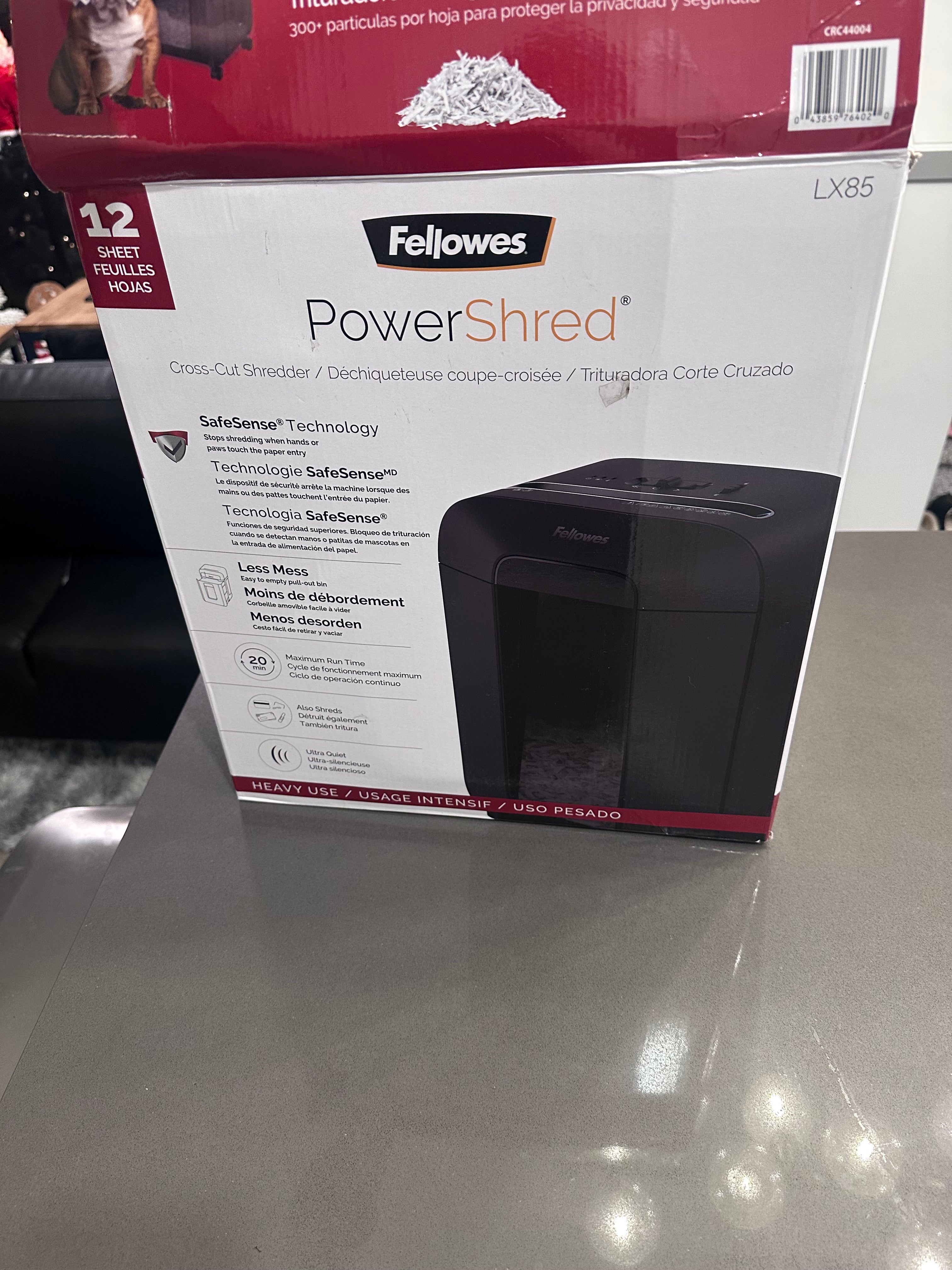 Fellowes PowerShred LX85 – 12-Sheet Cross-Cut Shredder