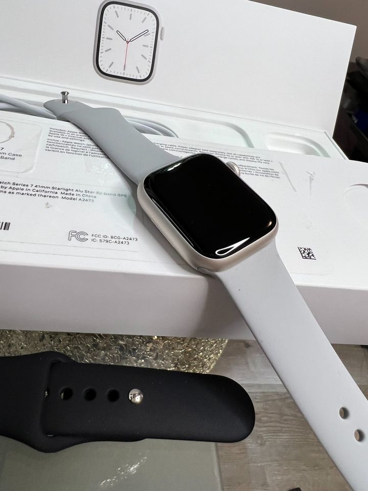 Apple Watch Series 7 (GPS) 41mm Starlight Aluminum Case +WARRANTY - thelaptopshop.ca