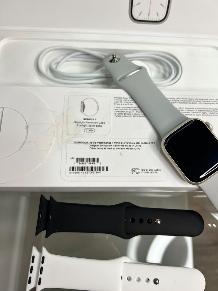 Apple Watch Series 7 (GPS) 41mm Starlight Aluminum Case +WARRANTY