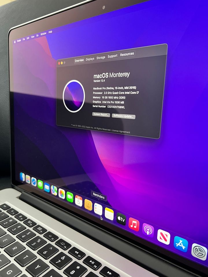 2015 Apple Macbook Pro Retina - 15.4"- Core i7 QUAD - 16GB RAM -512GB SSD - thelaptopshop.ca