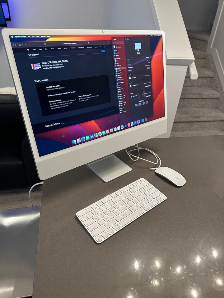 2021 Apple iMac 24" 4.5K Retina/M1/ macOS Ventura+Warranty Until November 2023 - thelaptopshop.ca