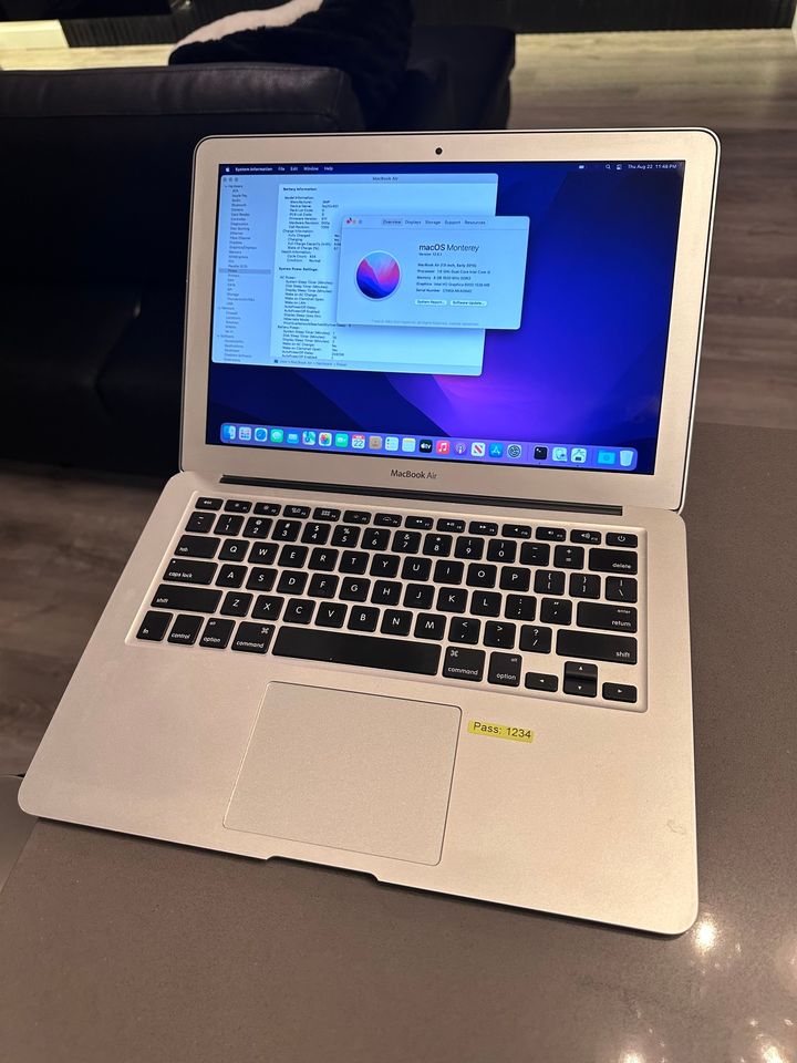 2015 Apple Macbook Air 13" /Intel Core i5/256 SSD