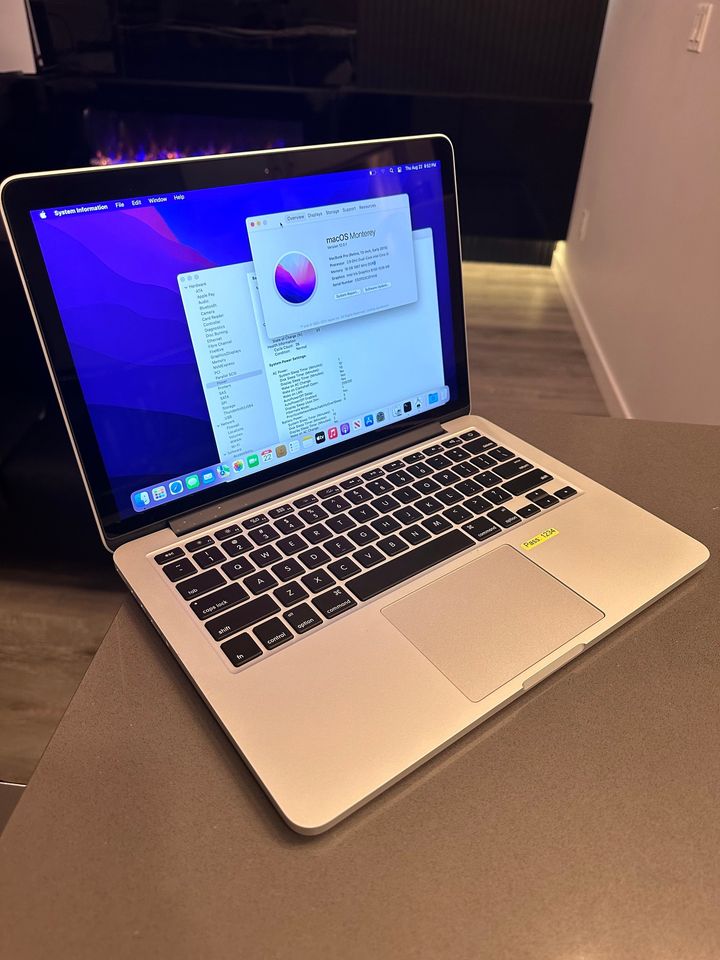 2015 Apple Macbook Pro Retina/Core i5 2.9Ghz /16GB/ Upgraded 512GB Monterey