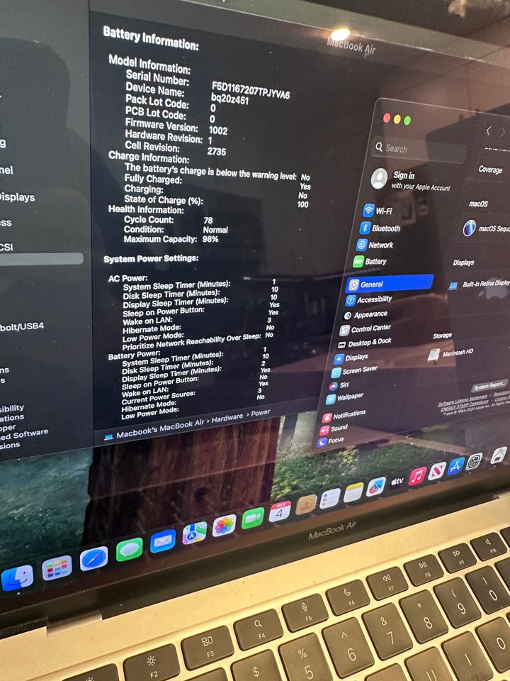 2020 Apple Macbook Air- M1/ macOS Sequoia With Box $740