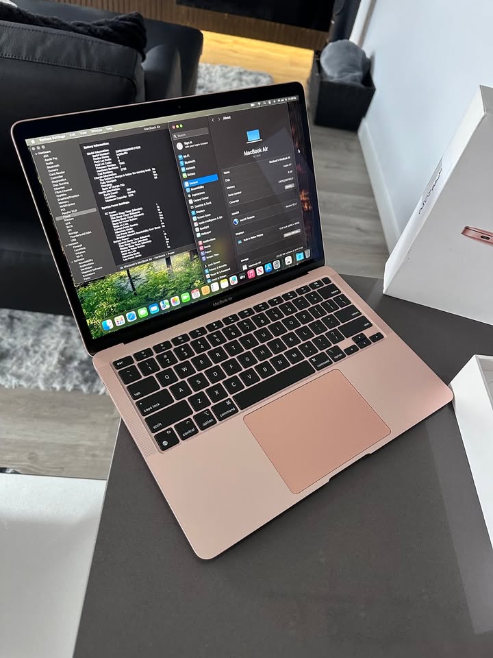 2020 Apple Macbook Air Gold- M1/ English macOS Sequoia