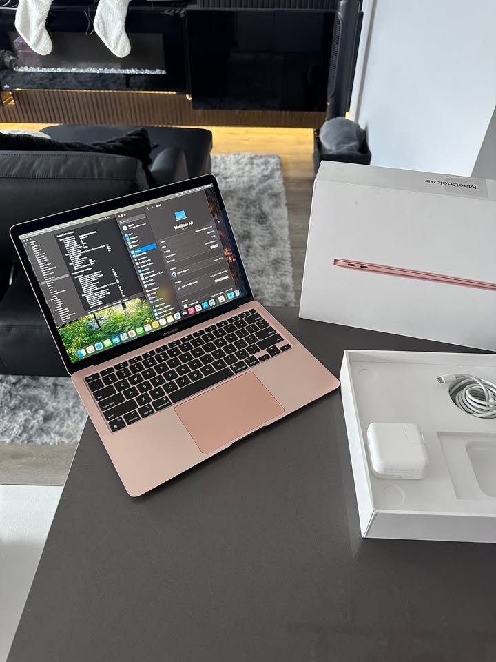 2020 Apple Macbook Air Gold- M1/ English macOS Sequoia