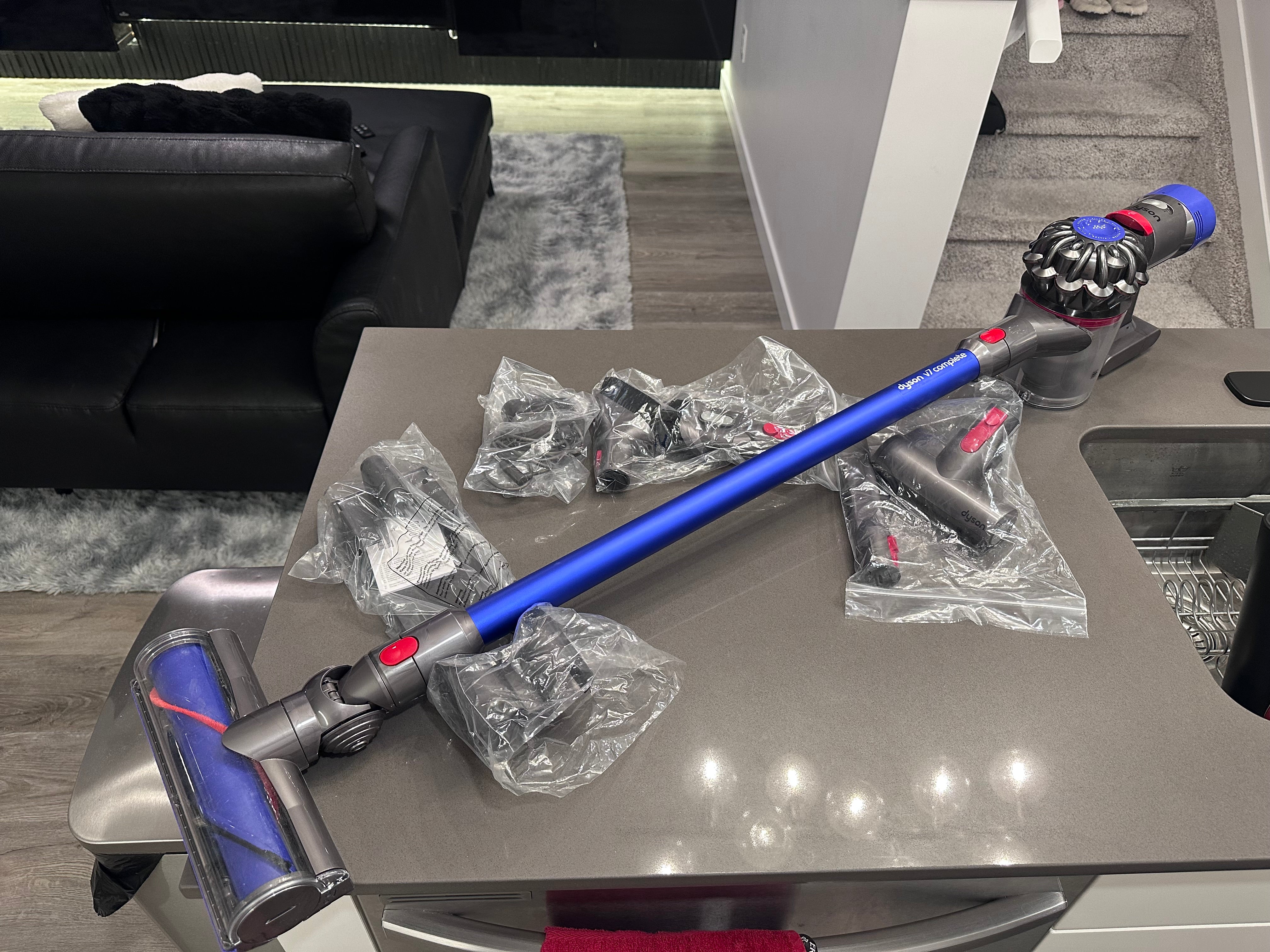 Dyson V7 Complete Cordless Stick Vacuum - Iron/ Blue