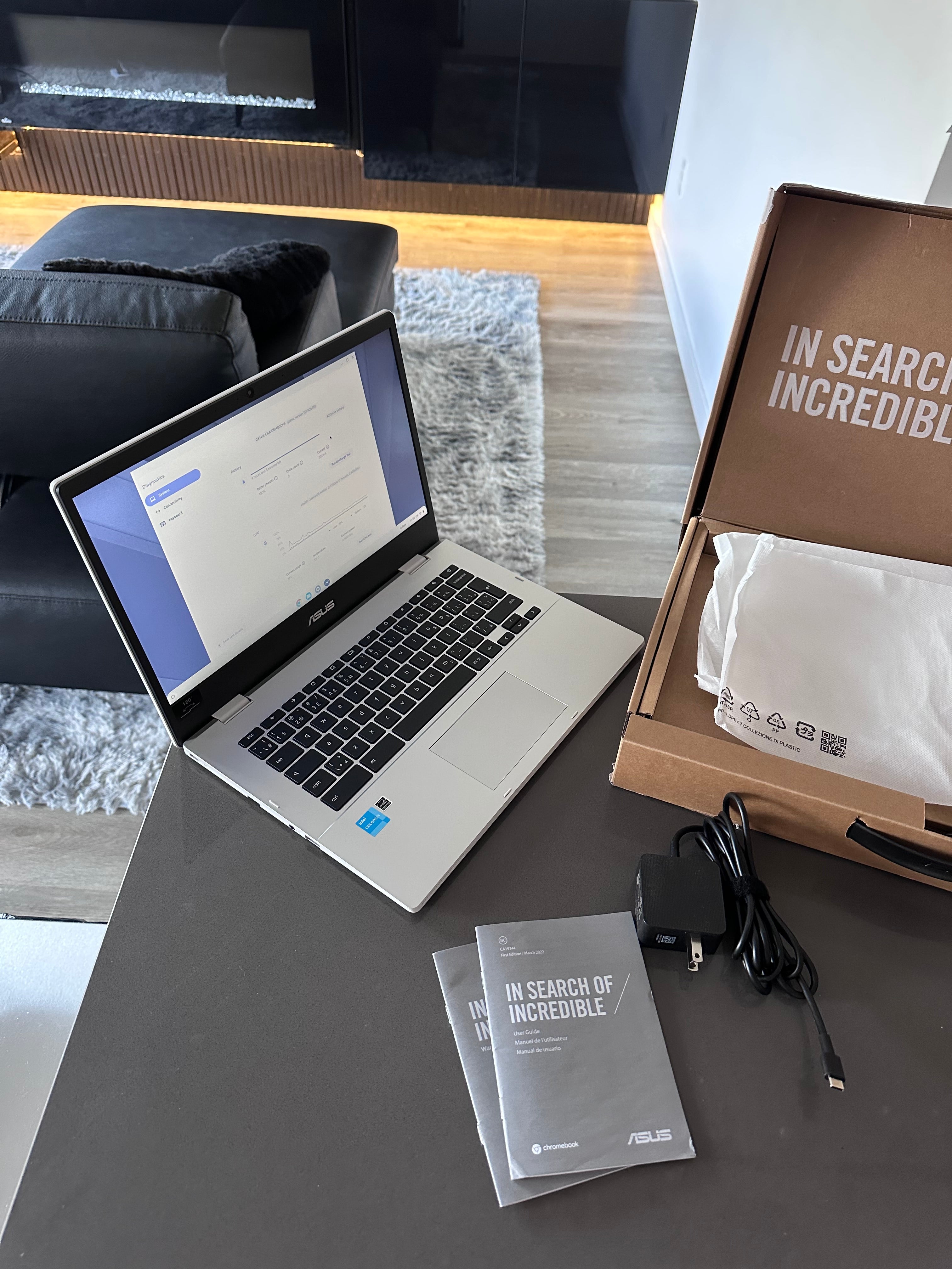 2024 Asus Chromebook, 14" FHD NanoEdge Display, Intel DUAL Core