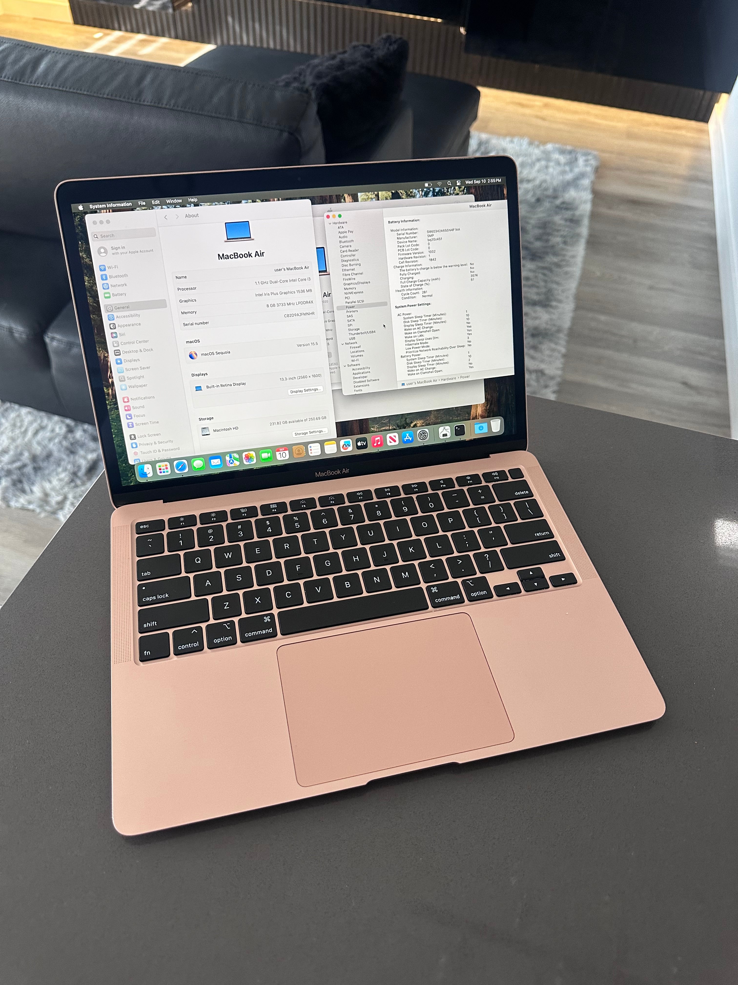 2020 Apple Macbook Air Retina / Gold -8 GB-256 GB