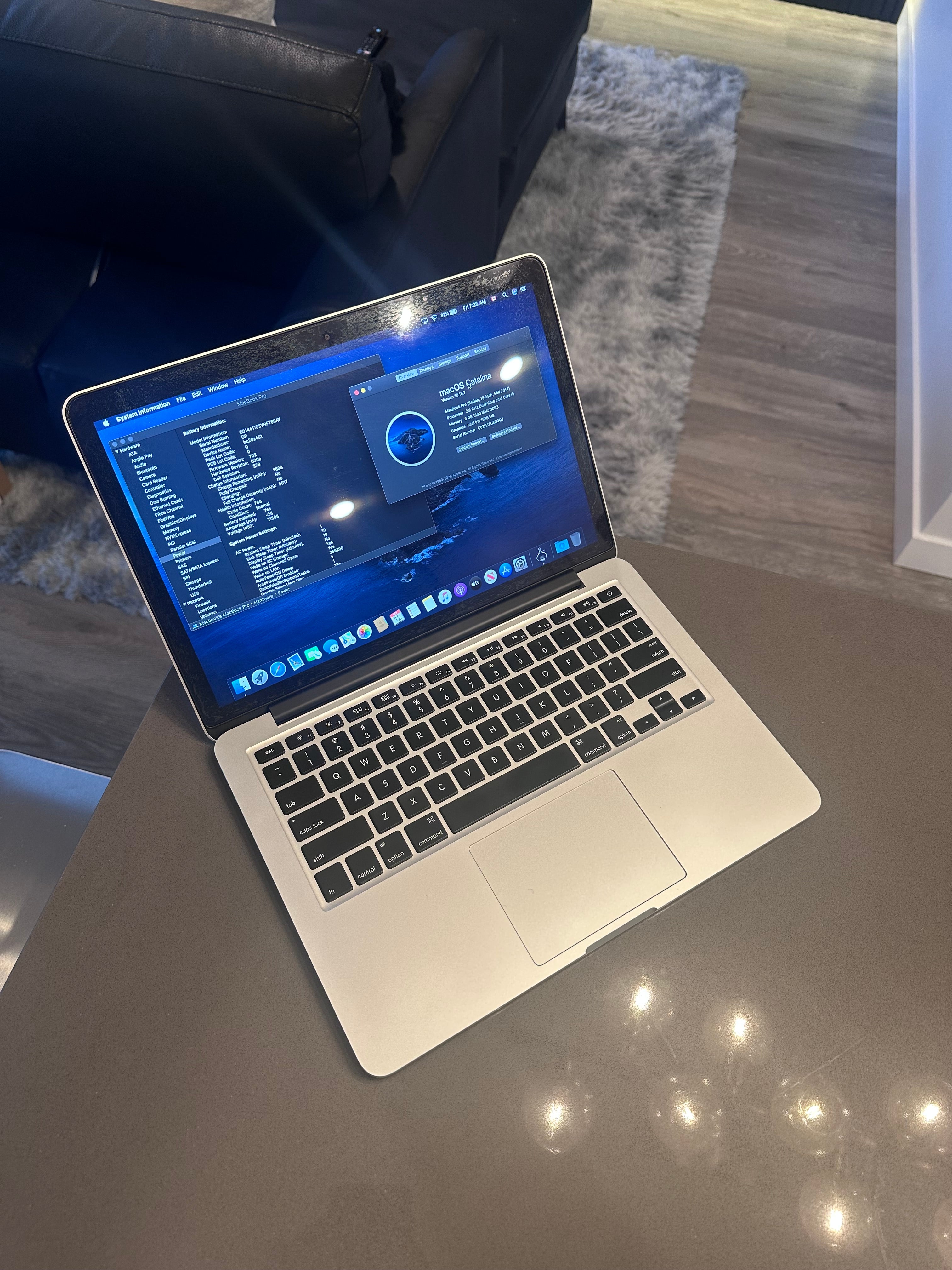2014 Apple Macbook Pro Retina/Core i5 2.6Ghz /8 GB/&nbsp;