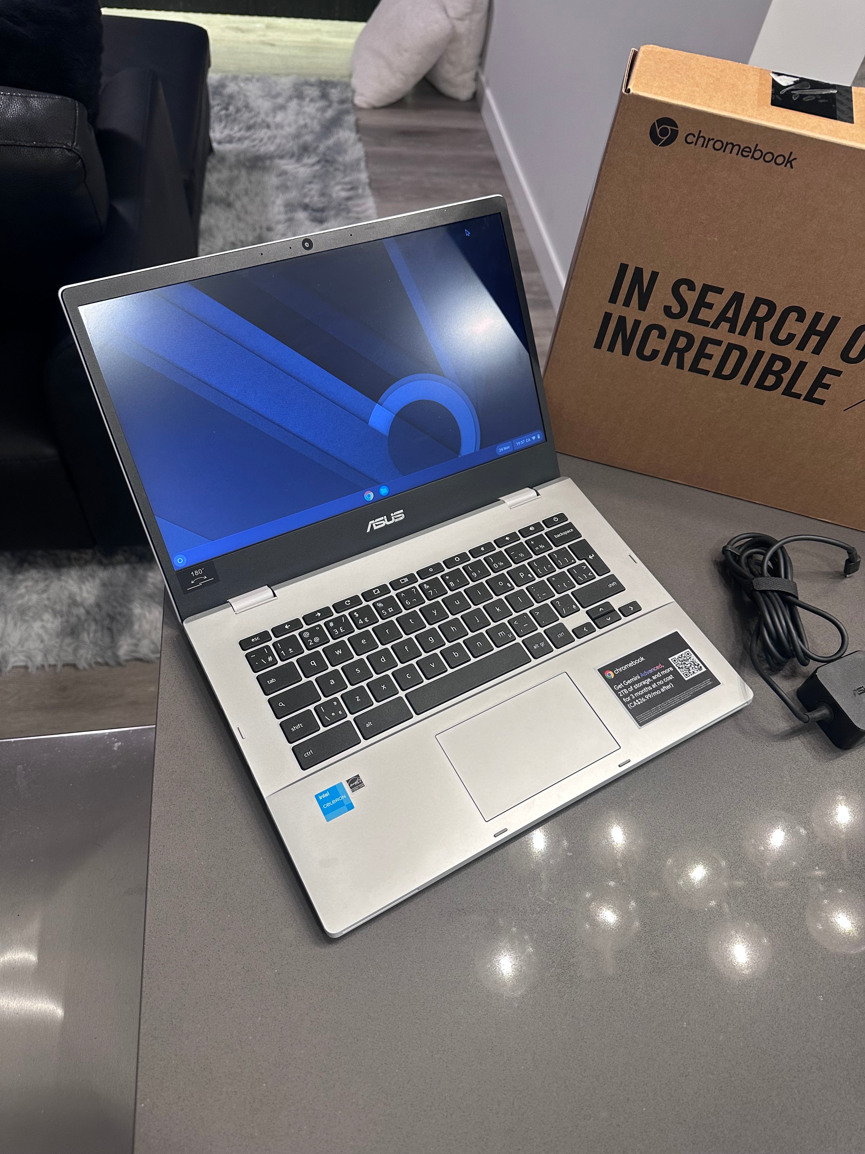 Asus Chromebook, 14" FHD NanoEdge Display, Intel QUAD Core