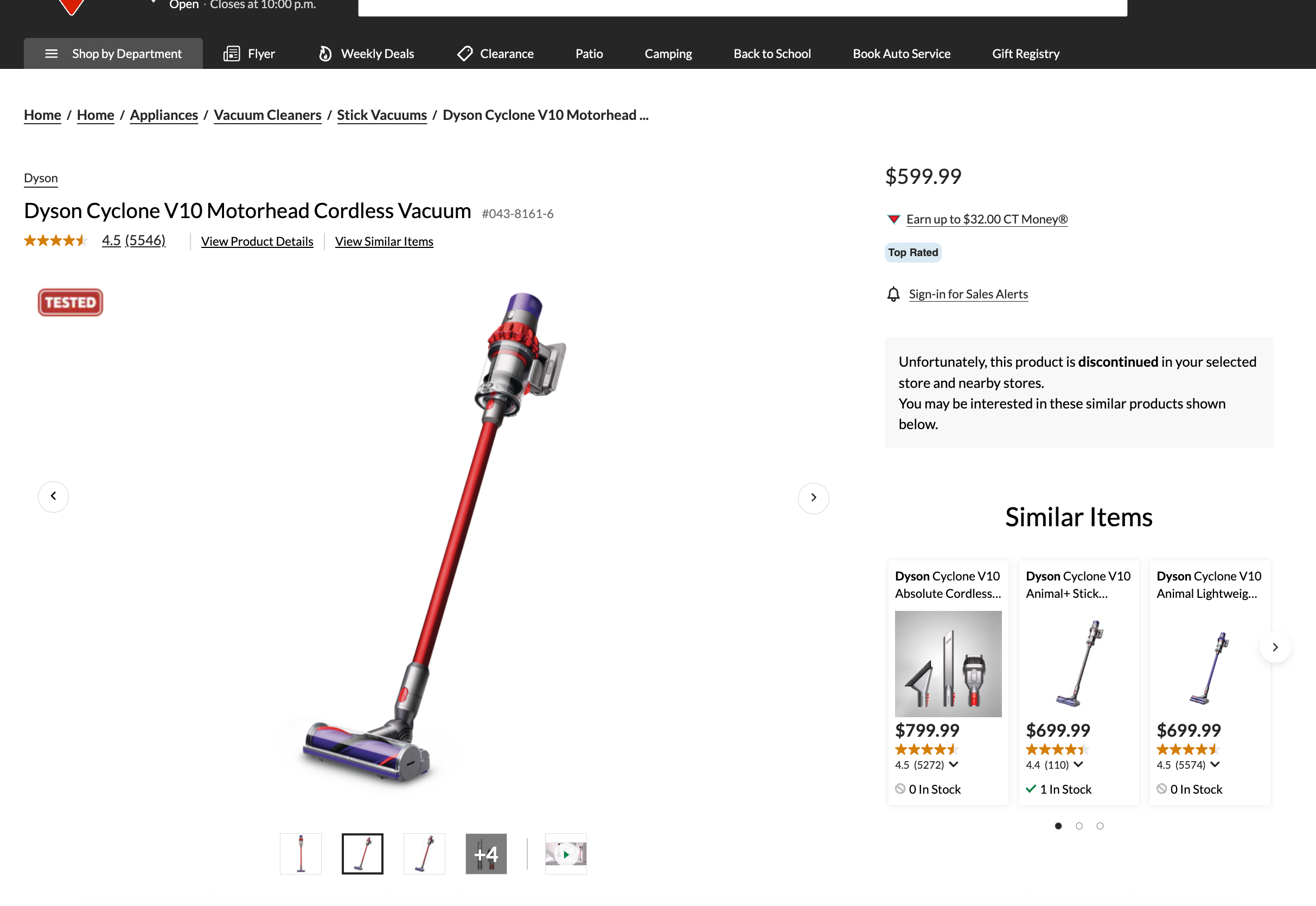 Dyson Cyclone V10 Motorhead Cordless Vacuum