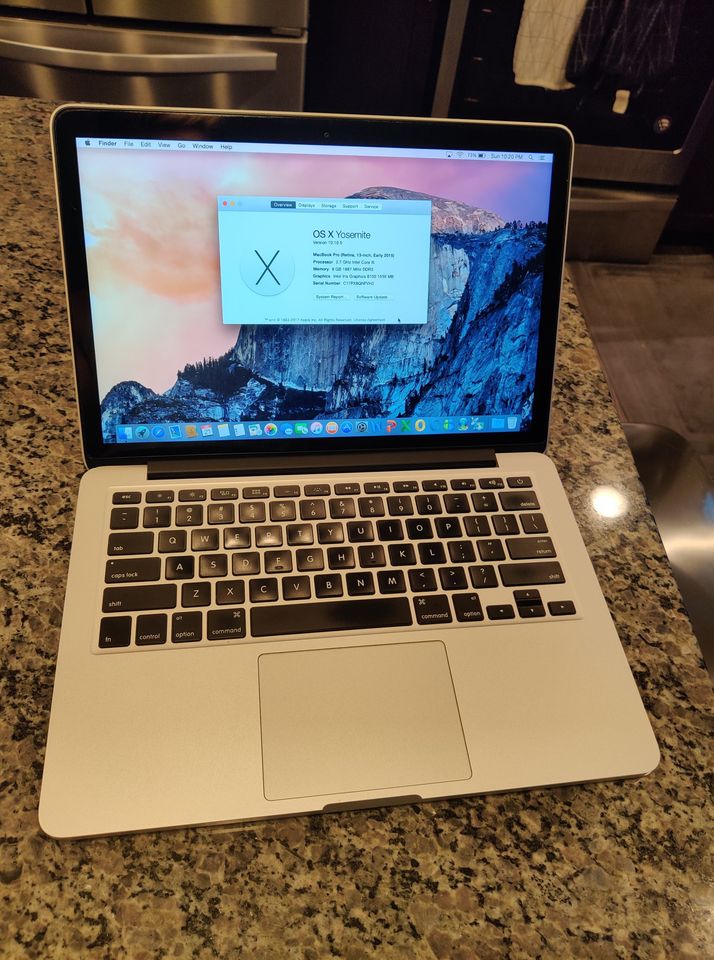 Apple Macbook Pro 13" Retina 2015 - Intel Core i5 2.7 Ghz- 8GB Ram- SSD - thelaptopshop.ca